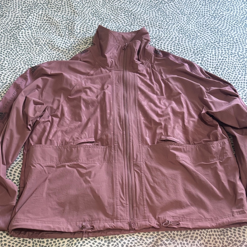 Adidas Stella mcCartneyMauve Lightweight Zip-Up Jacket